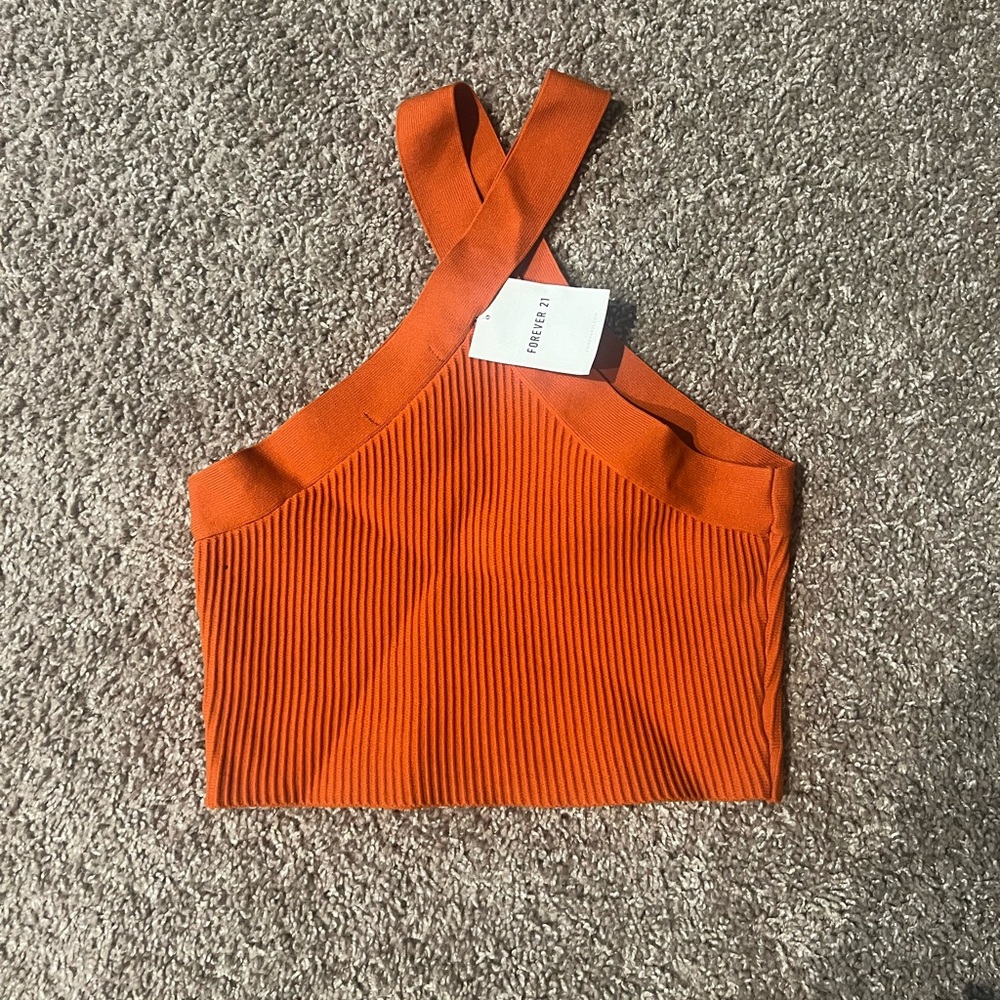 Forever 21 | criss cross halter crop top